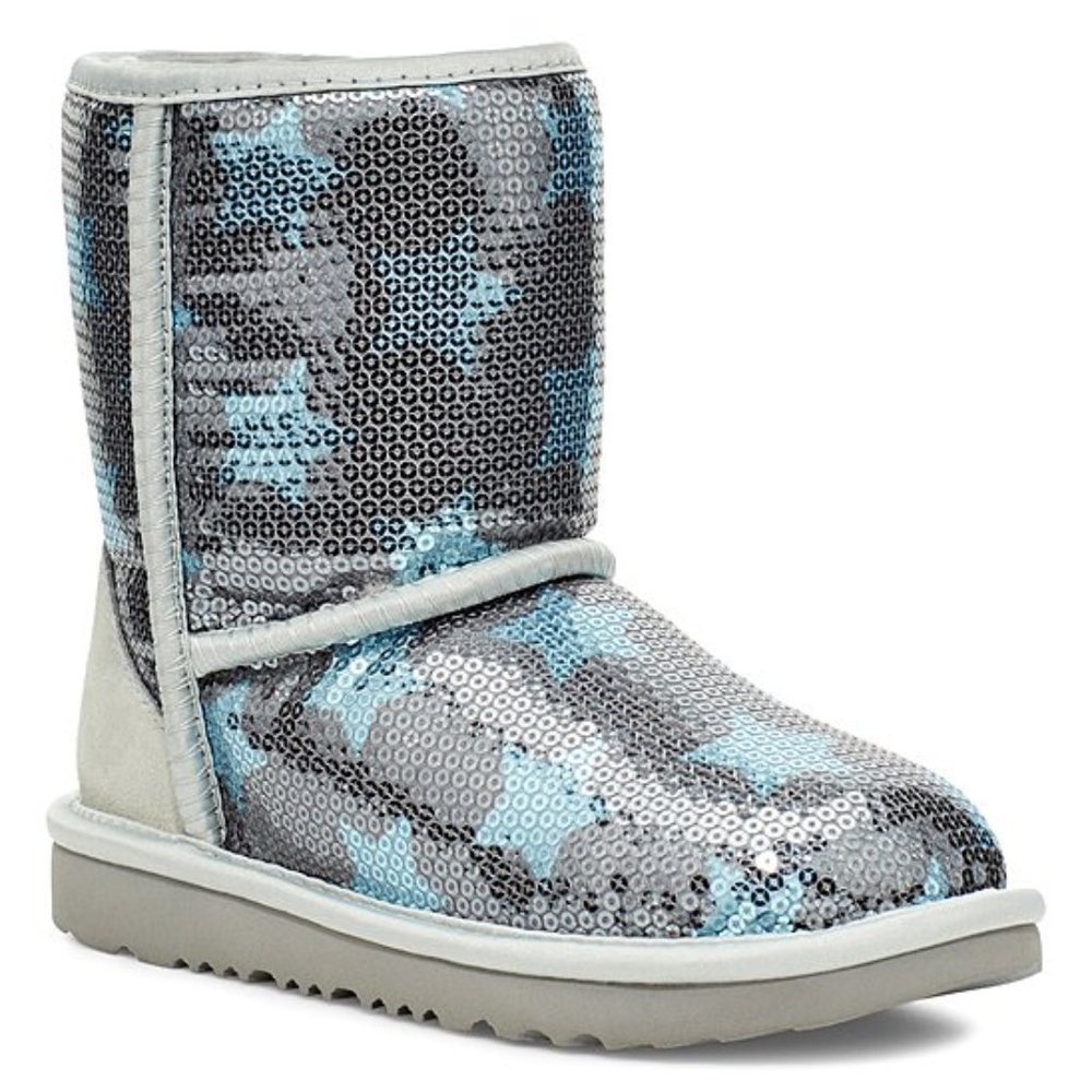 UGG SEQUIN STARS TODDLER BOOTS NEW‎ SILVER BLUE